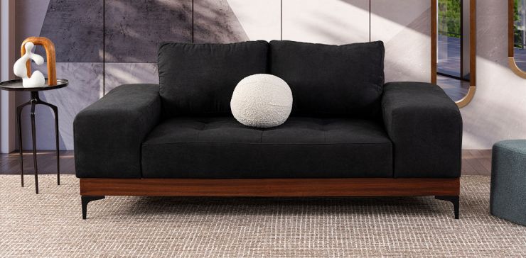 Sofá 2 Plazas Maya Negro