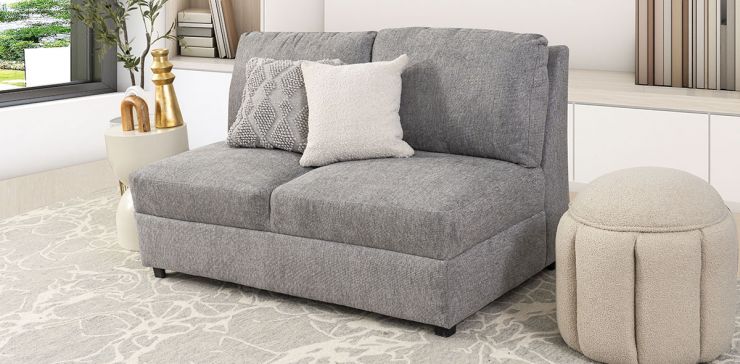 Sofá 2 Plazas Elite Gris Claro