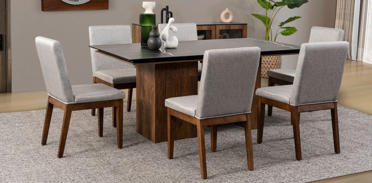Comedor Birmania Gris 7 Piezas CD
