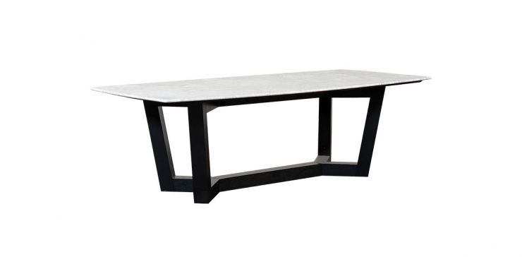 Mesa Comedor De Mármol 240 X 120 Cm Huxley CL Negro 