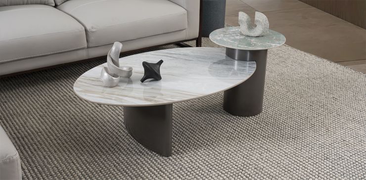 Mesa de Centro Ovalada Wave Multicolor
