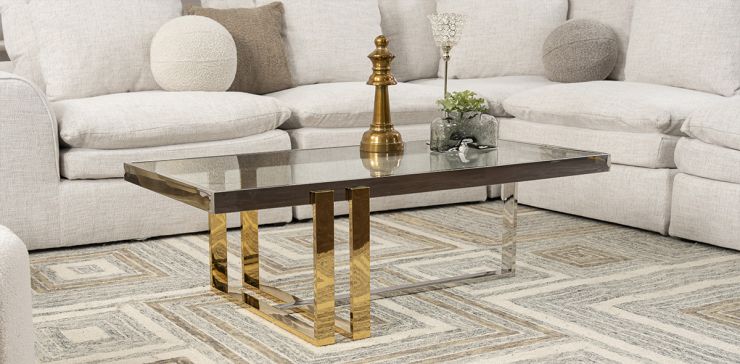 Mesa De Centro Rectangular Clark Plata