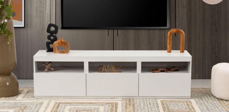 Mesa T.V. Toronto Life Blanco 180 cms