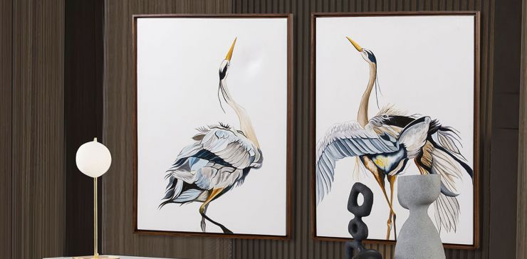 Cuadro Decorativo Al Oleo Garza CL Azul