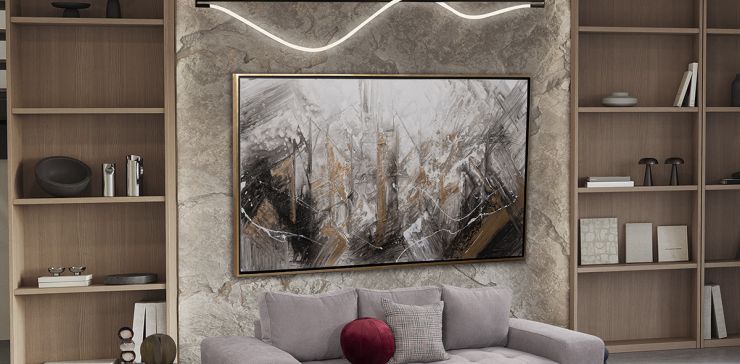 Cuadro Decorativo Al Oleo Hierro CL Negro