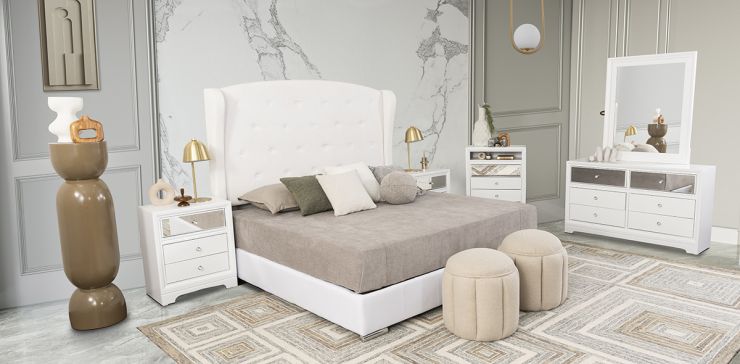 Recámara King Size Perla Plus 5 Piezas