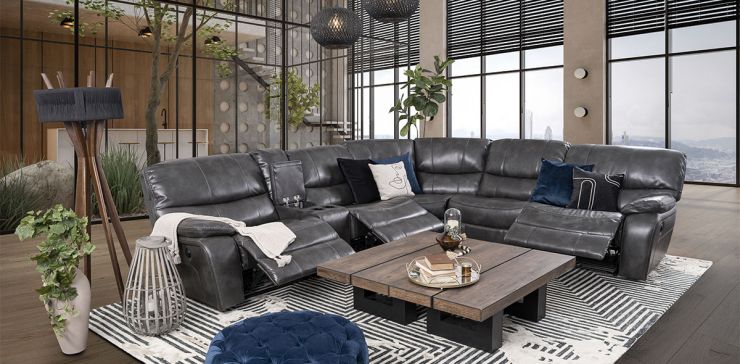 Sala Modular Reclinable Bolga Gris  