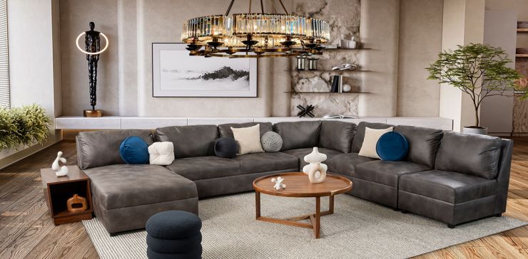 Sala Gea Montana Gris 4 Piezas