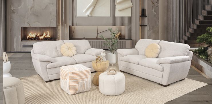 Sala Jerry Promo Beige (Boal) 2 Piezas
