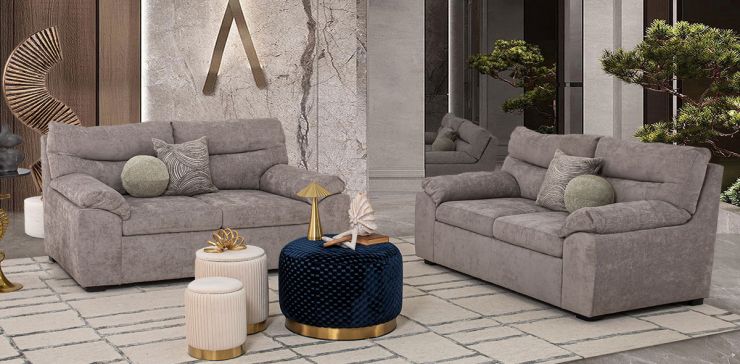 Sala Milos Gris 2 Piezas