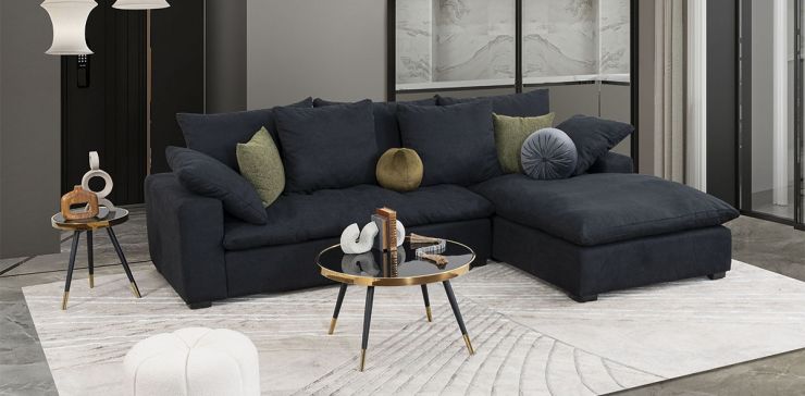 Sala Modular Derecha Cloud Negro