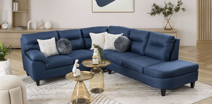 Sala Modular Derecha Coventry  Azul