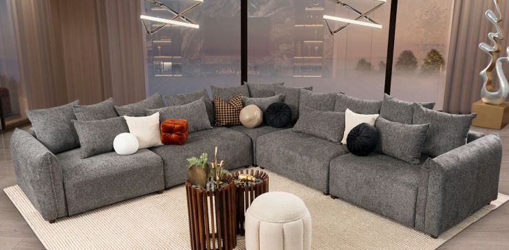 Sala Molarin CL Gris Oscuro 5 Piezas