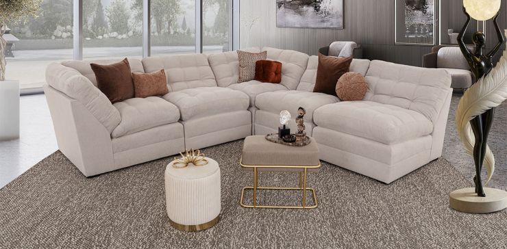 Sala Morrison New Beige 5 Piezas