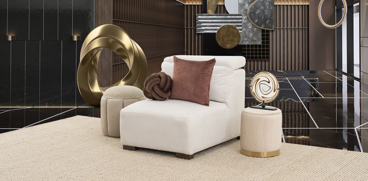 Sillón Sin Brazos Cloe CL Beige