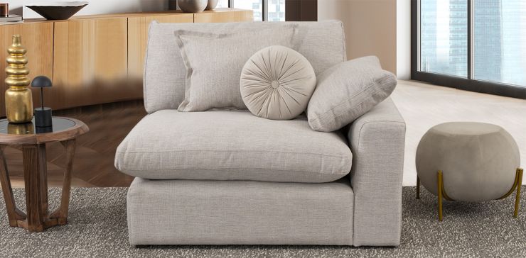 Sillón Con Brazo Derecho Romelly Beige
