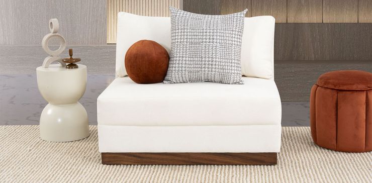 Sillón Sin Brazo Alice II Blanco