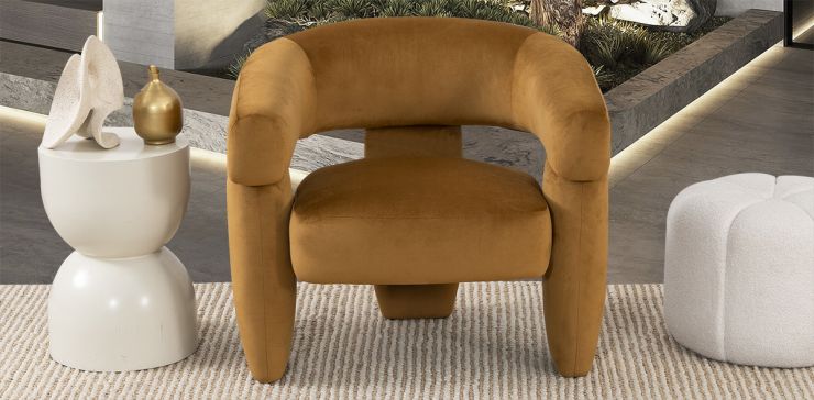 Sillón Velvetta Amarillo