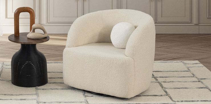 Sillón Giratorio Paris Beige