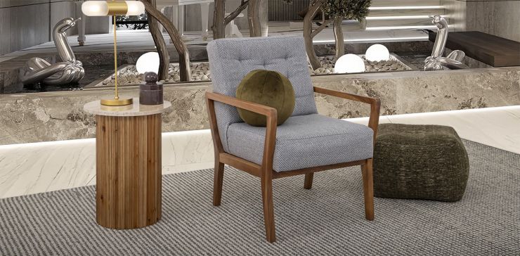 Sillón Ocasional Parota Donovan Gris
