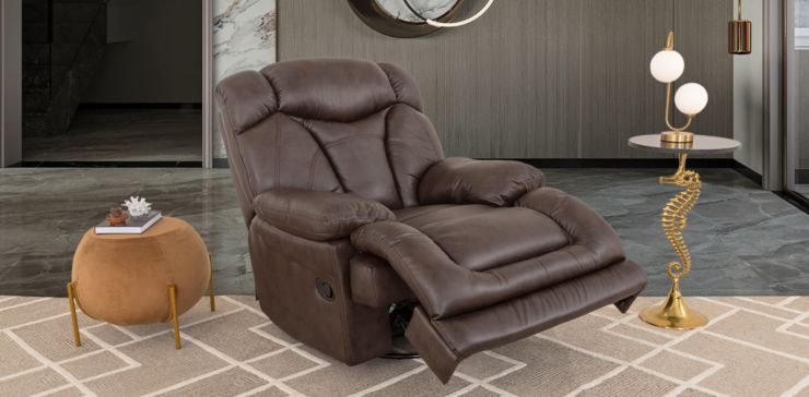Sillón Reclinable Con Sistema Giratorio Lake Chocolate