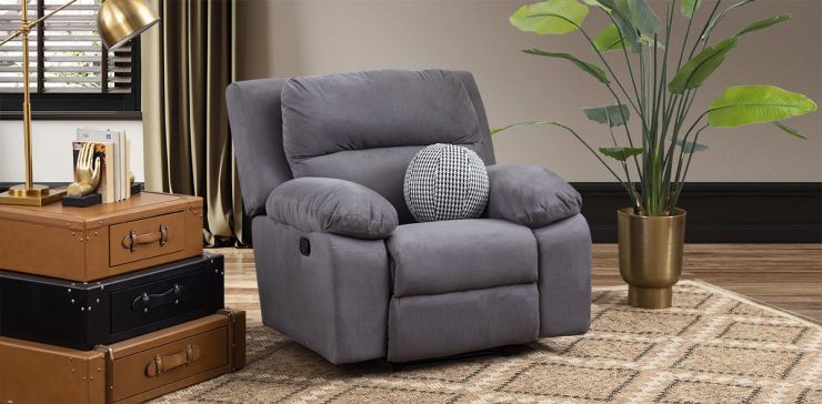 Sillón Con Reclinable Venus Linda Gris Oxford