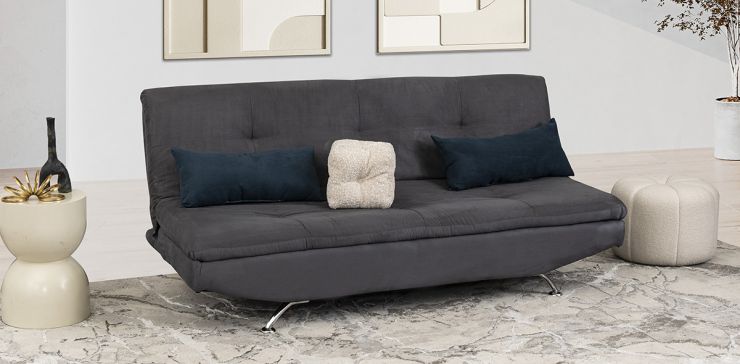 Sofá Cama Mariana New Gris Suede