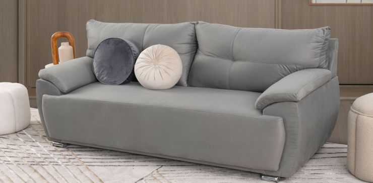 Sofá 3 Plazas Cartagena Soft New Gris Oxford