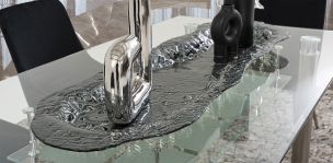 Bandeja Decorativa Cristal Zirconia Negro