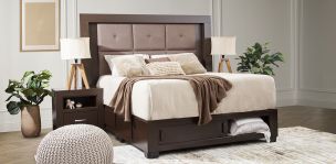 Base De Cama Cajonera Queen Size Koren Moka