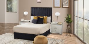 Cama Matrimonial Megan Negro 