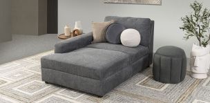 Sillón Largo Elite Gris Charcoal