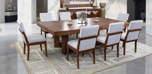 Comedor Rectangular Creta Con Sillas Blanco Winter 260 Cms