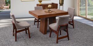 Comedor Odette Con Sillas Beige