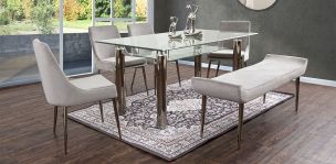 Comedor Enkel II Rectangular Gris 6 Piezas