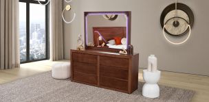 Cómoda Con Luz Nevada Café