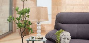 Lámpara De Mesa Grecia Cromo AM494