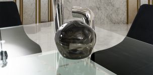 Esfera Decorativa Cristal Zirconia Gris Chica