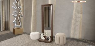 Espejo Vertical Balandra CL Café Nogal