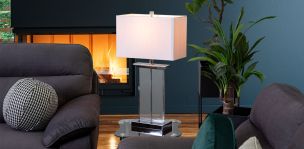 Lámpara De Mesa Grecia Plata