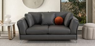 Sofá 2 Plazas Piel Kenai CL Gris (Boal)