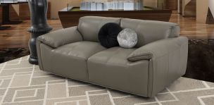 Sofá 2 Plazas Piel Meyer Gris