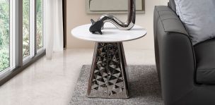 Mesa Lateral Redonda Winter Plata