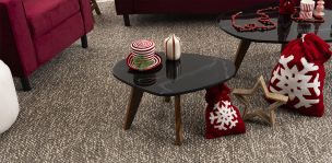 Mesa De Centro Cuarzo Golden Negro Chica 