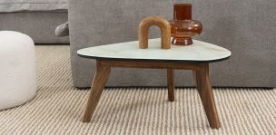 Mesa Ocasional Chica Stone Galp Gris Parota Cristal  