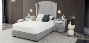 Recámara Matrimonial Perla Plus Gris 3 Piezas