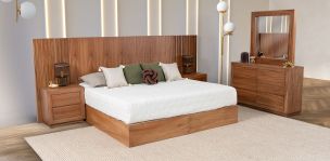 Recámara King Size Citara Nogal 5 Piezas