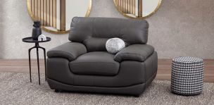 Sillón Piel Match Lazzio Galp Gris  (Boal)