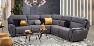Sala Modular Darno Curvo Gris Oxford (Boal)