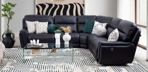 Sala Reclinable Modular Piel Darno Negro (Boal)